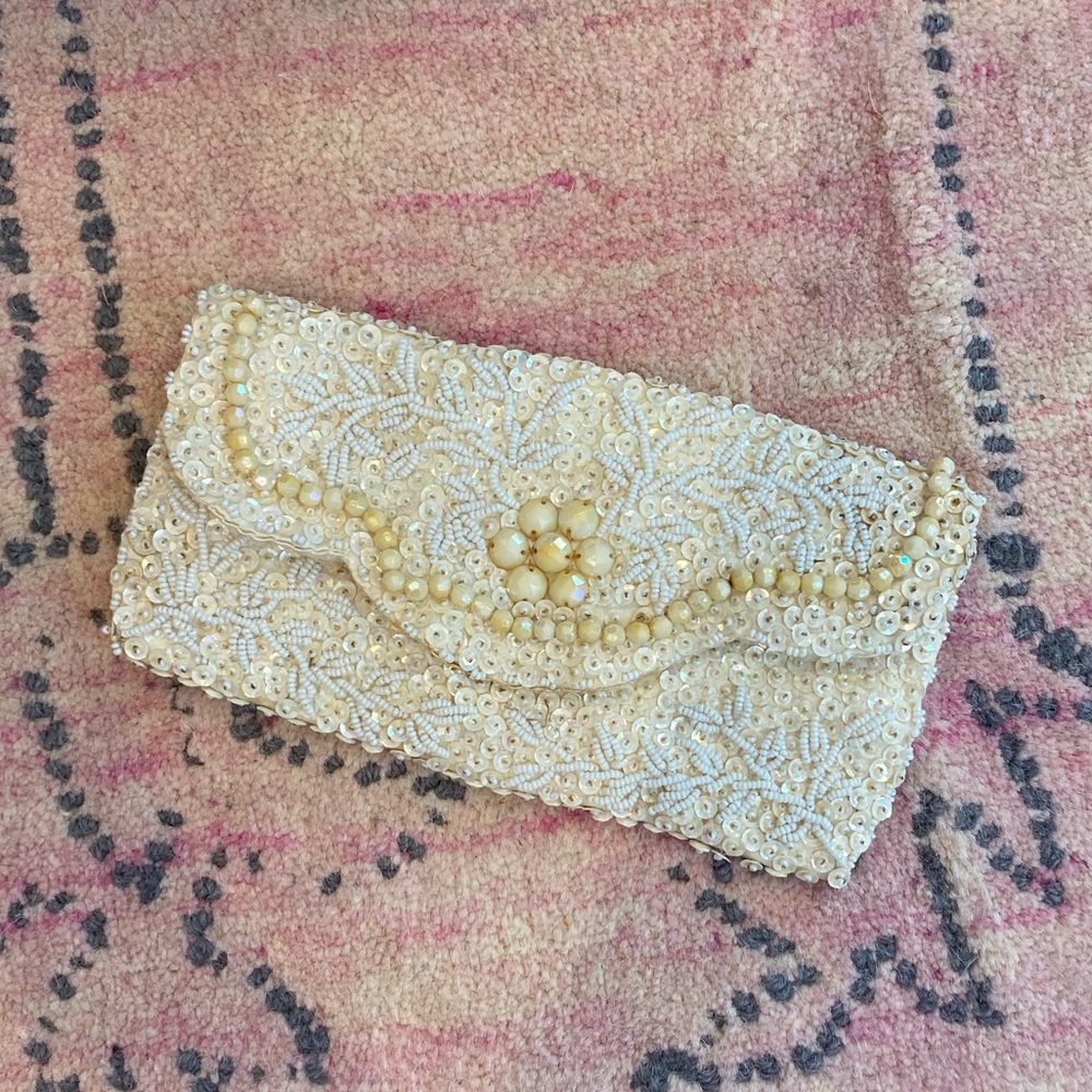 Vintage beaded evening clutch bag